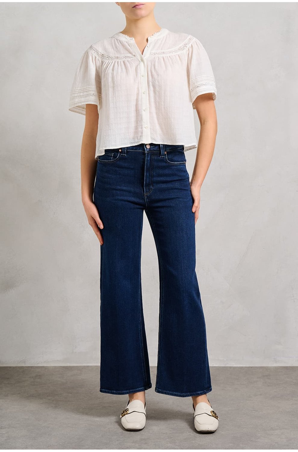 Anessa Wide Leg Jean in Basilica