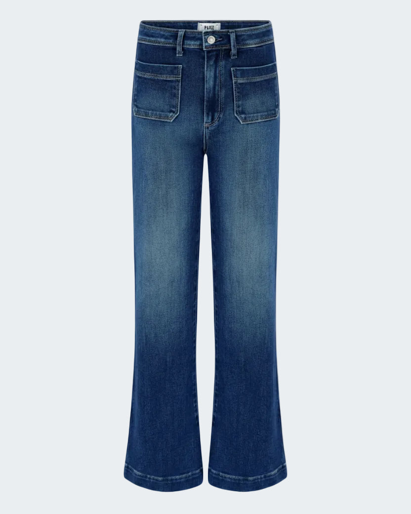 Leenah 32" Patch Pocket Wide Jean in Hancock