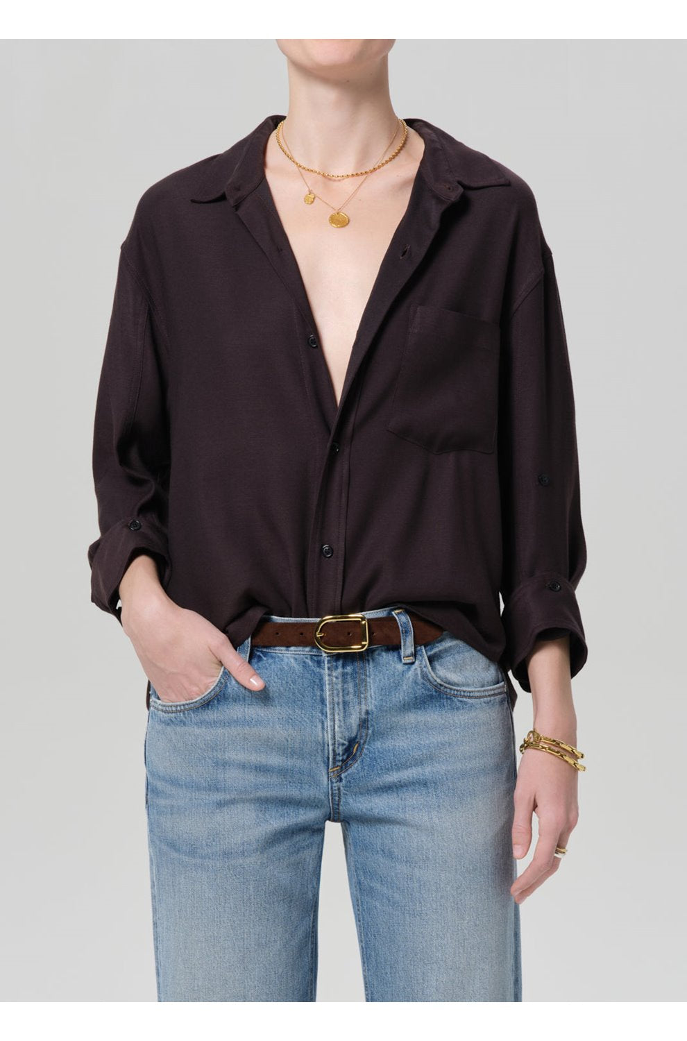 Kayla Shirt in Brown