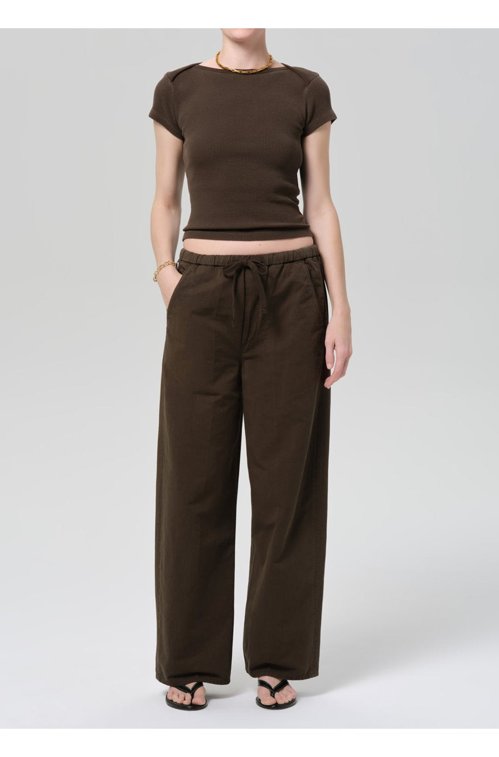 Aurora Pull On Pant in Moss