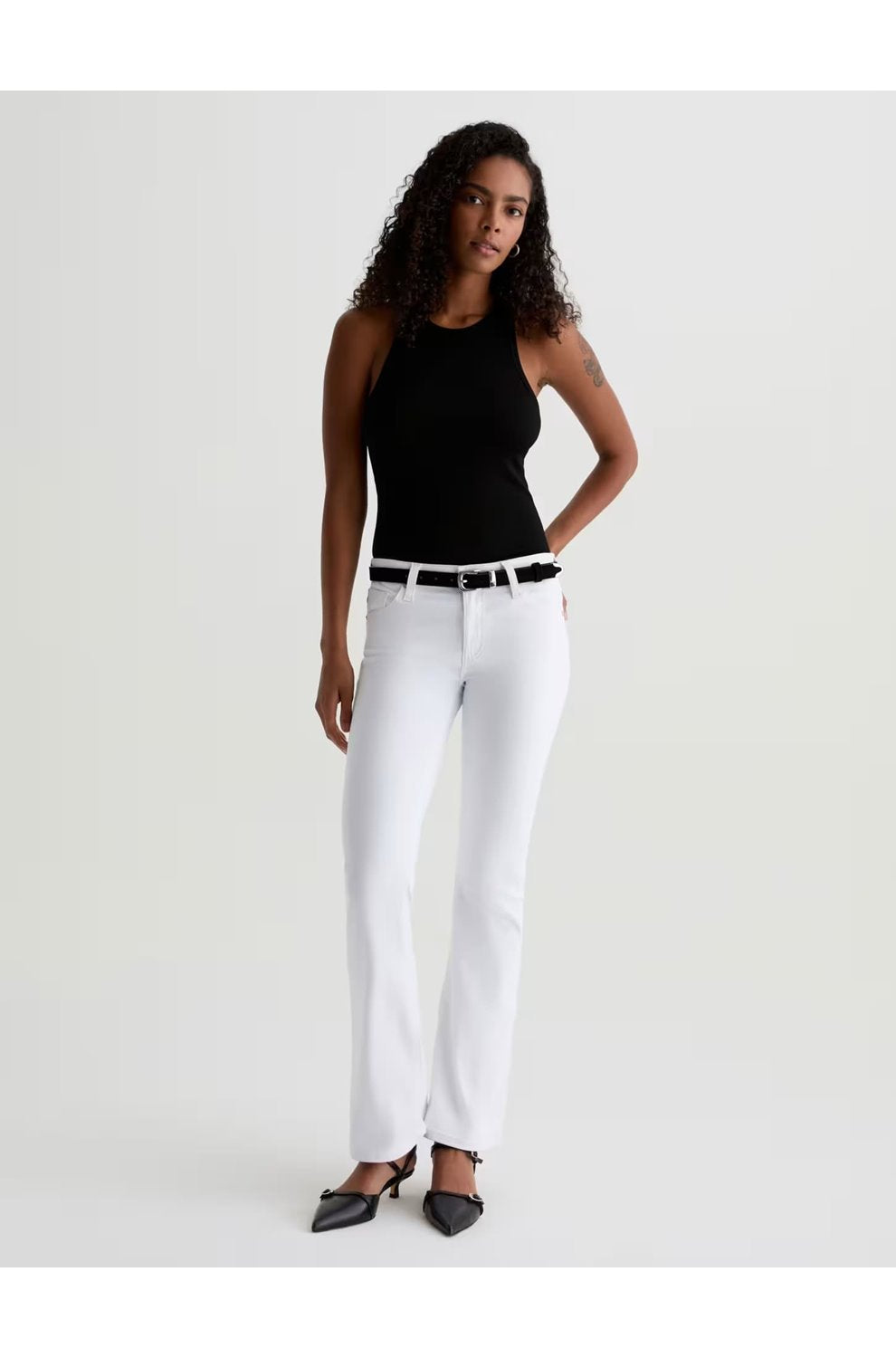 Angel Flared Jean in Gallery White