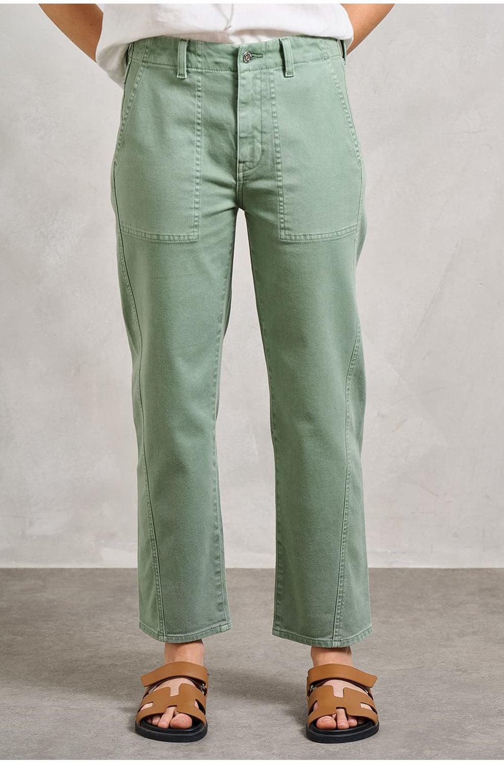 Analeigh Trouser in Sulfur Faded Moss
