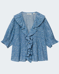 Henri Top in Blue Garden Bloom