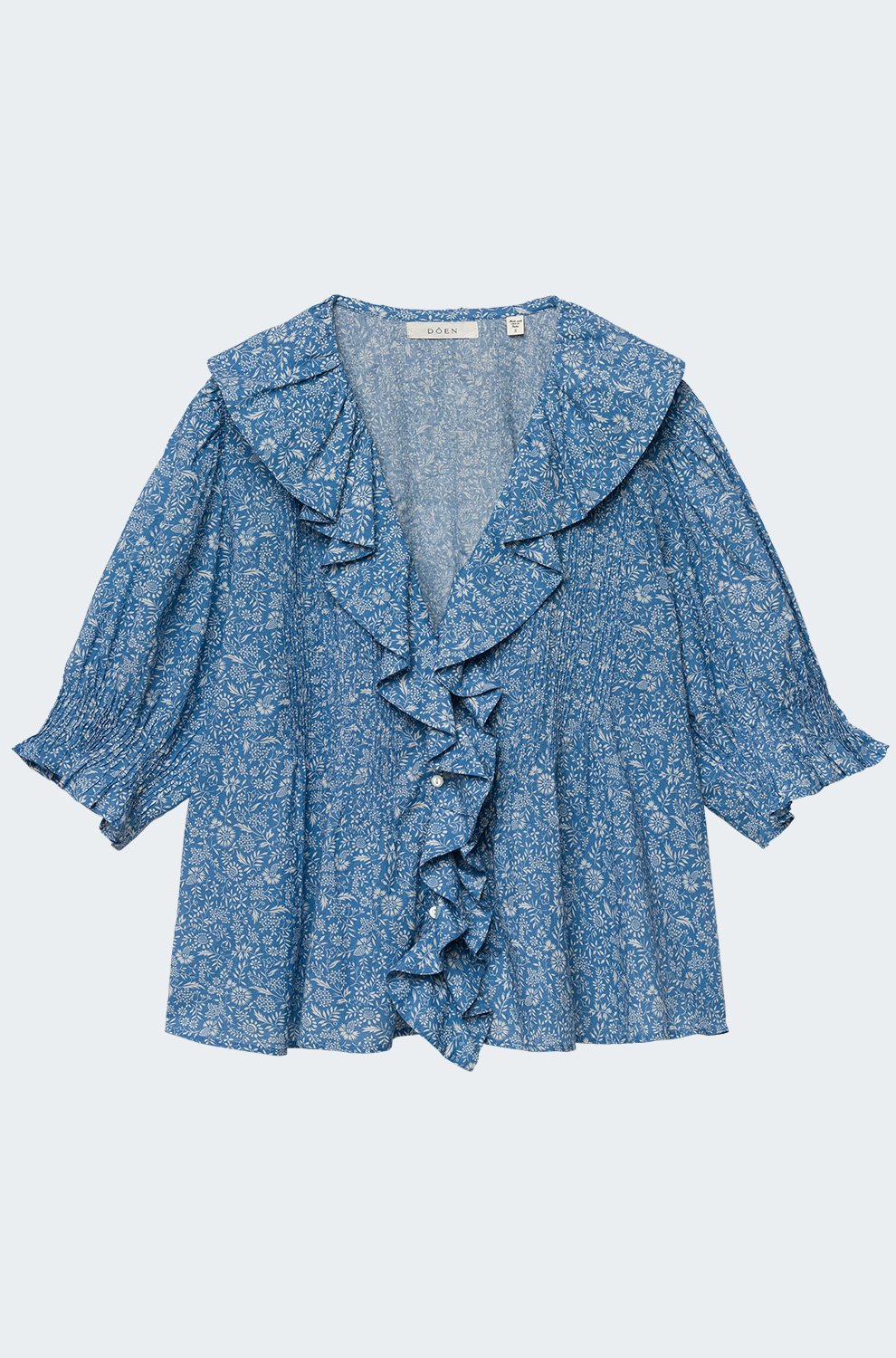 Henri Top in Blue Garden Bloom