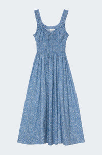 Emmaretta Dress in Blue Garden Bloom