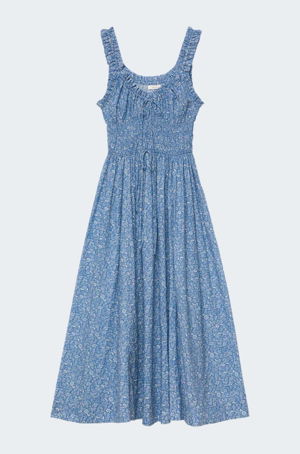 Emmaretta Dress in Blue Garden Bloom