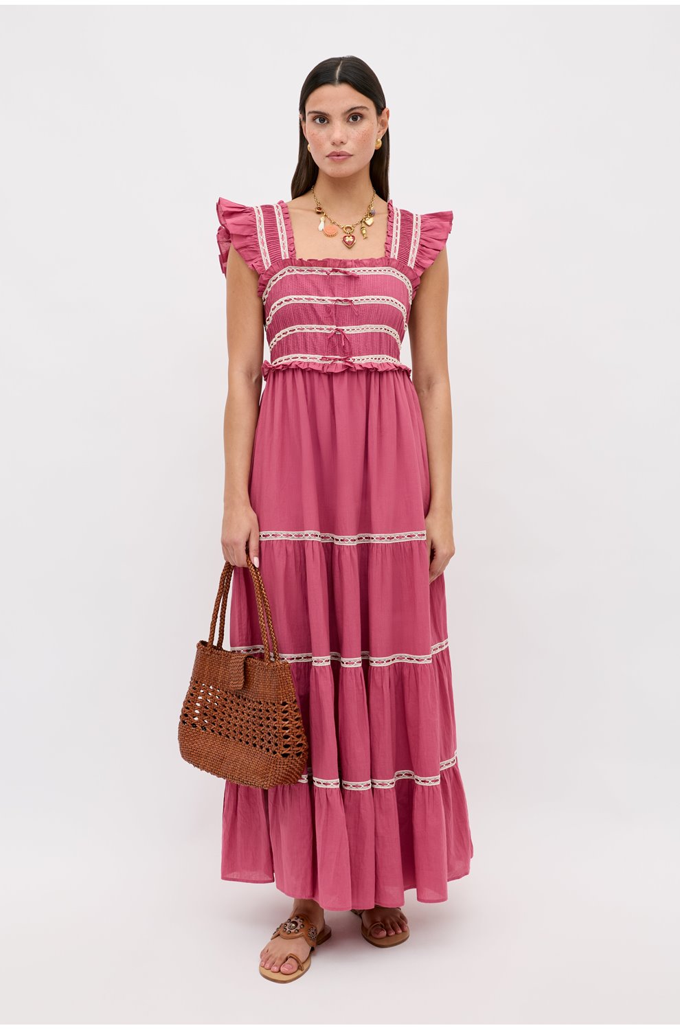 Chandra Dress in Dusty Rose