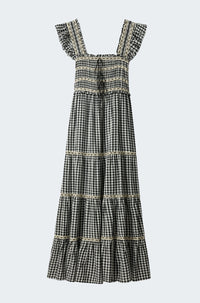 Chandra Dress in Beth Check Black