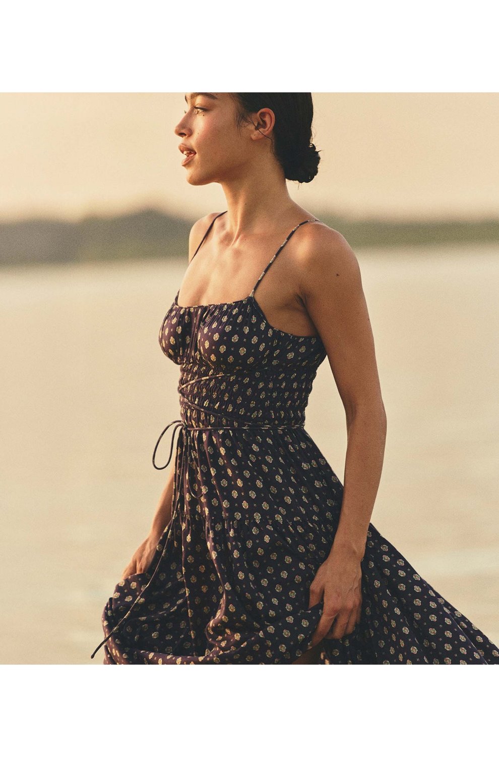 Safia Dress in Blue Cadiz Foulard