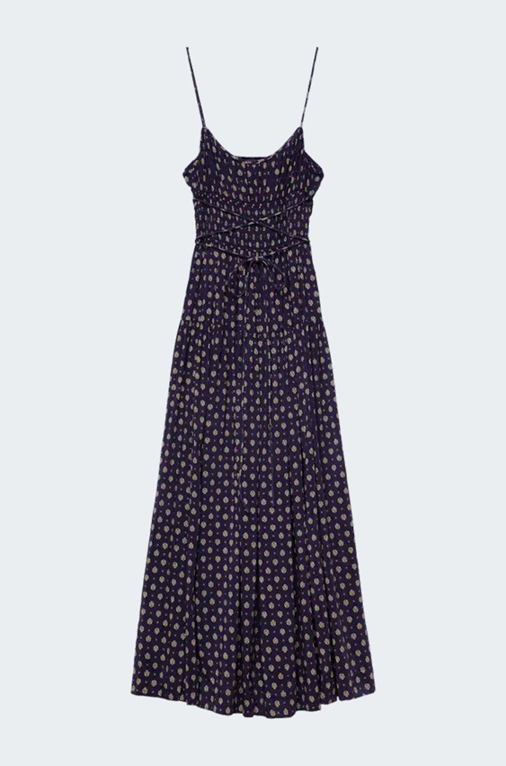 Safia Dress in Blue Cadiz Foulard
