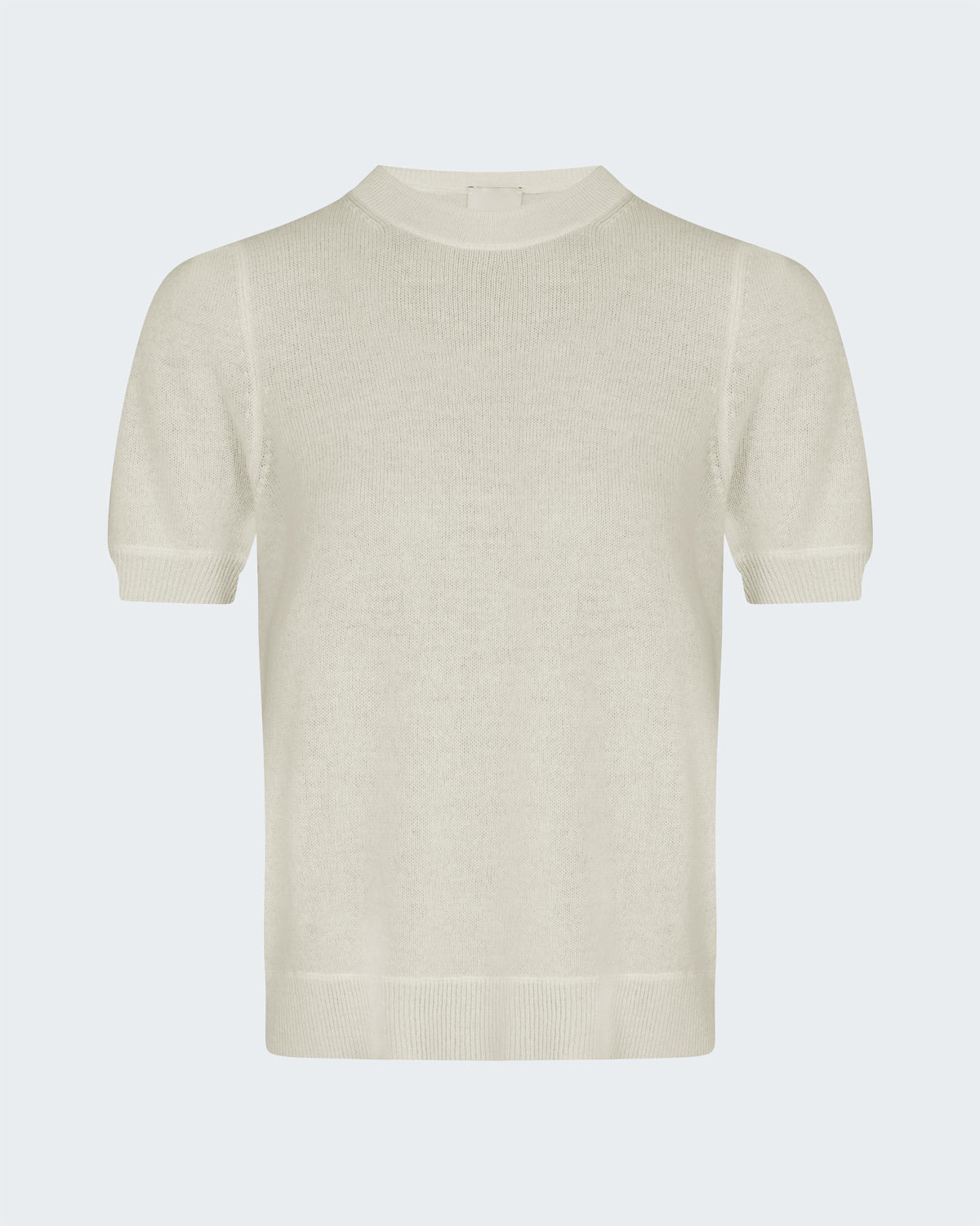 Cashmere Short Sleeve Crew in Cream