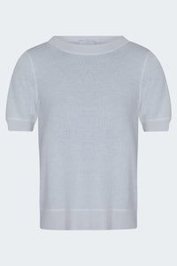 Cashmere Short Sleeve Crew in Cream