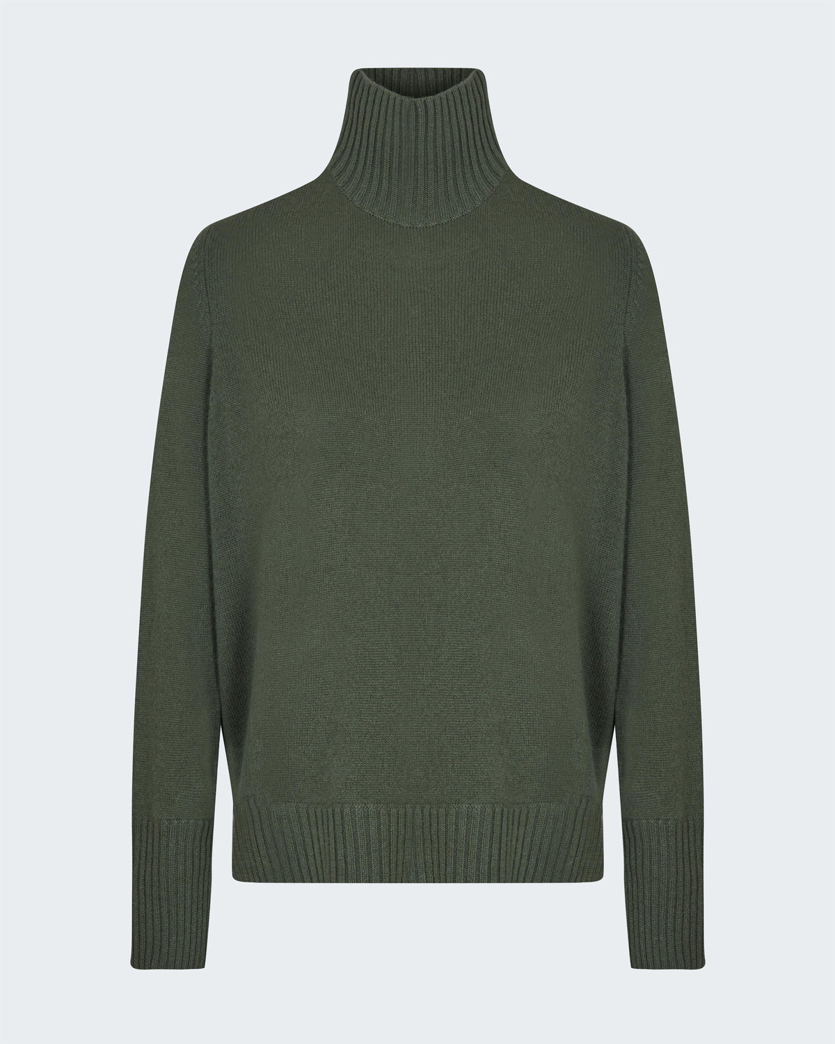 Mock Neck Sweater in Khaki