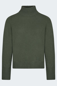 Mock Neck Sweater in Khaki