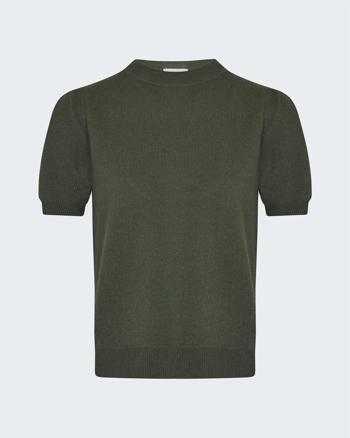 Cashmere Short Sleeve Crew in Khaki