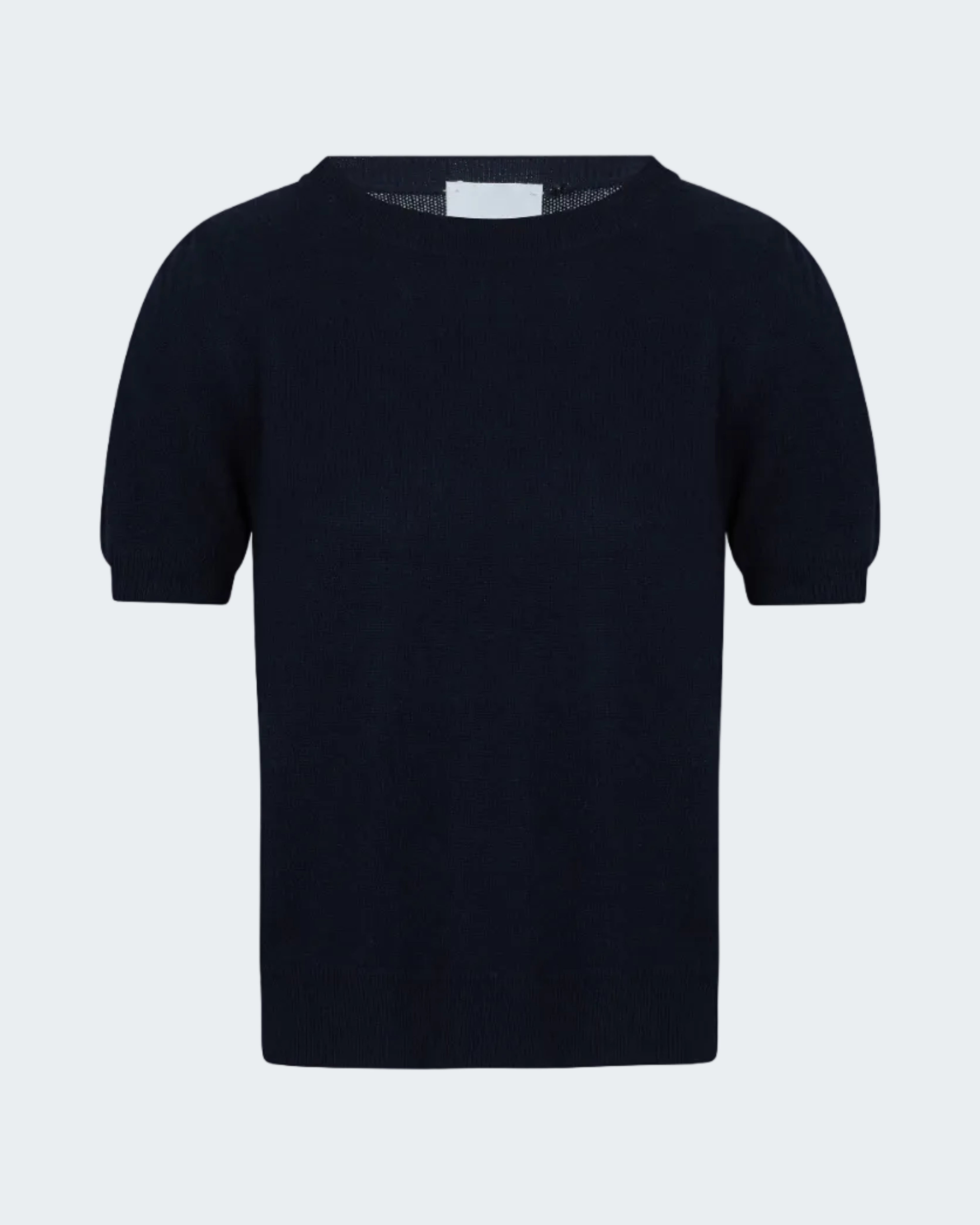 Cashmere Short Sleeve Crew in Navy