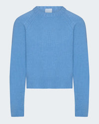 Cashmere Long Sleeve Crew in Blue