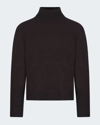 Mock Neck Sweater in Chocolate