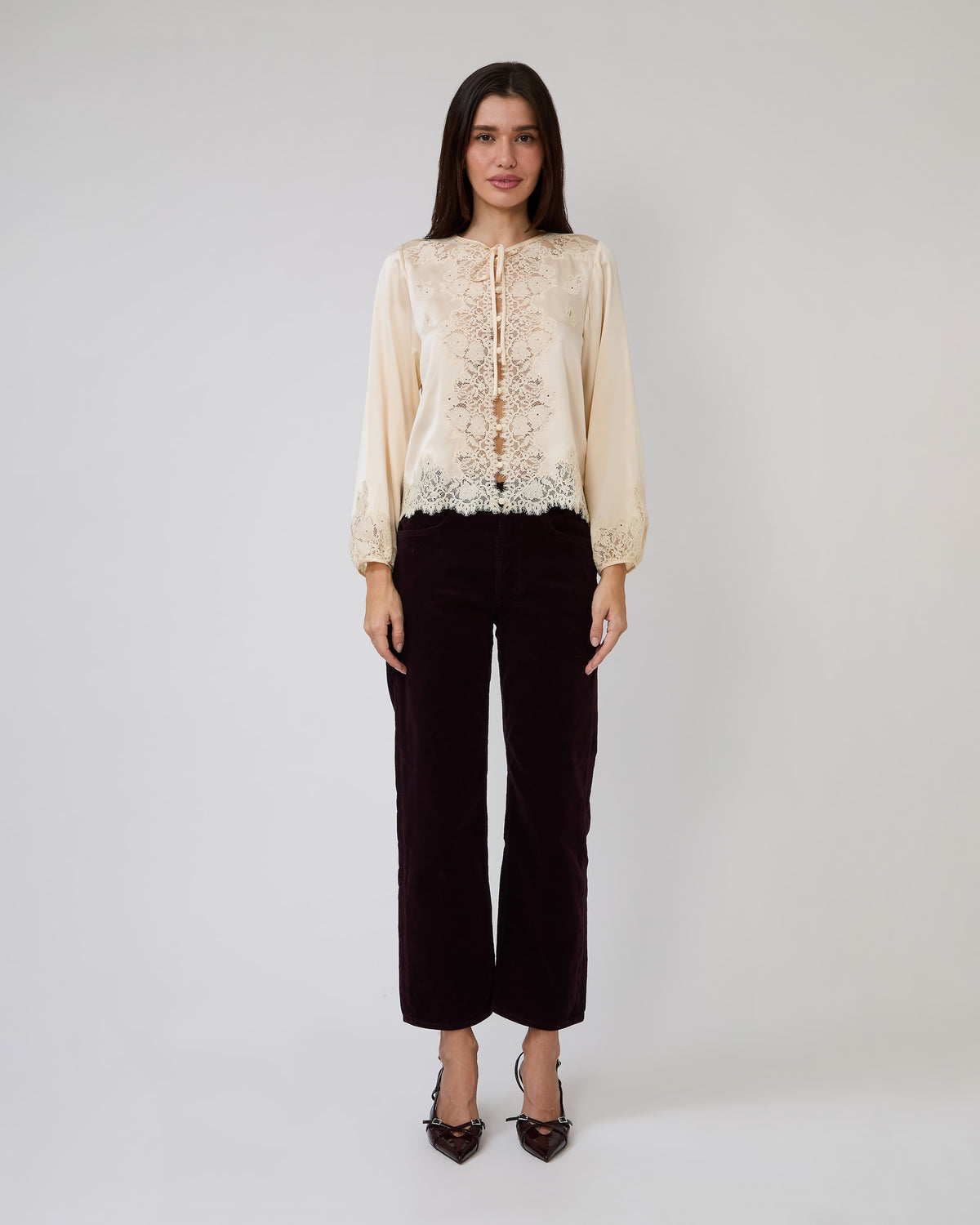 Palma 30 straight Jean in Eggplant Cord