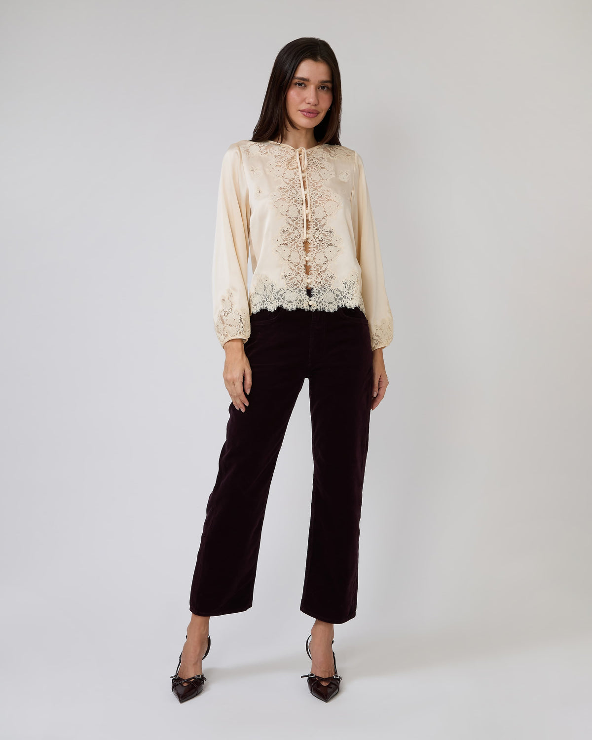 Palma 30 straight Jean in Eggplant Cord