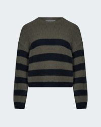 Drop Shoulder Sweater in Moss