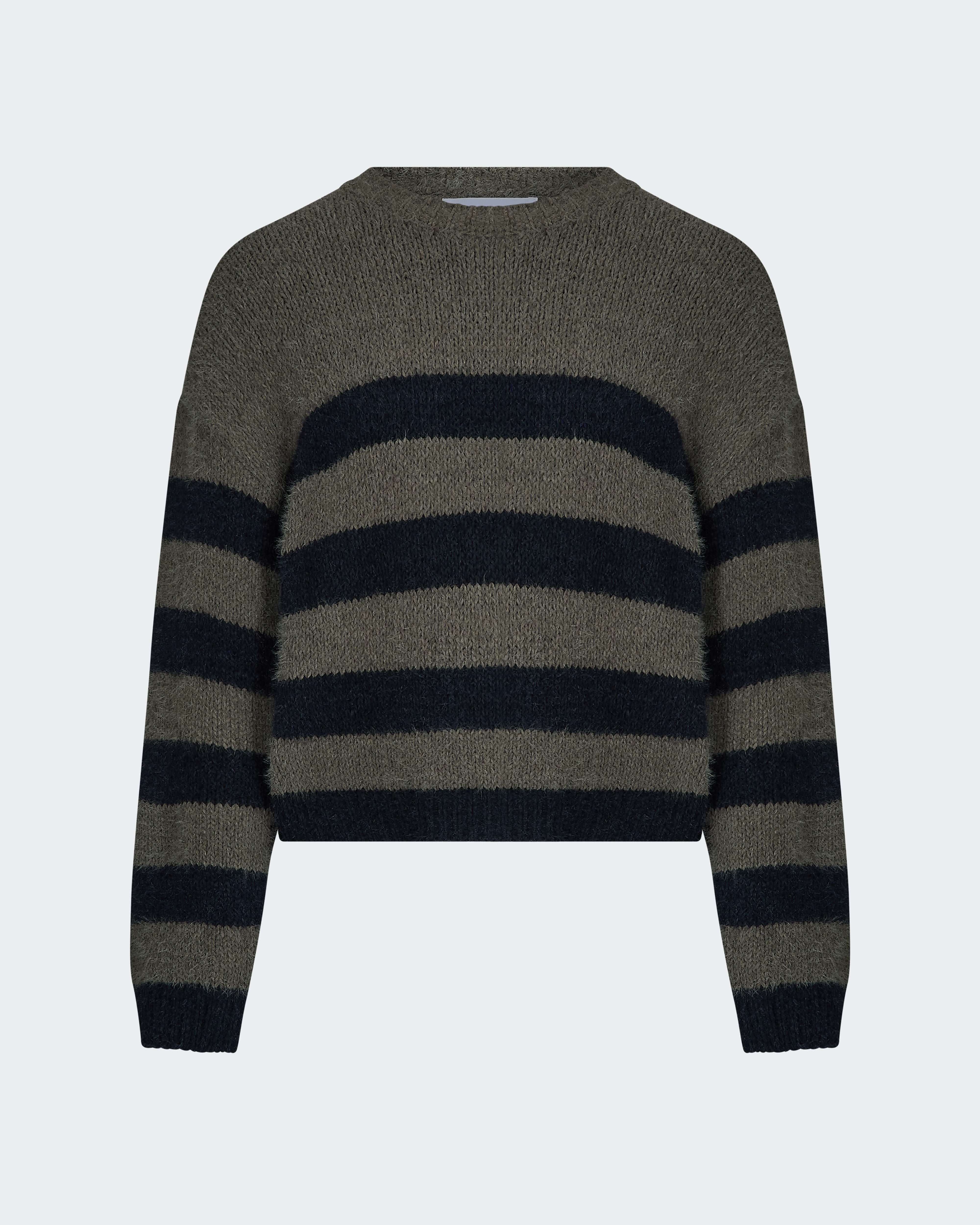 Drop Shoulder Sweater in Moss