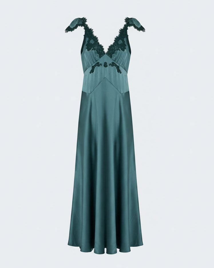 Fiona Dress in Dulac Green
