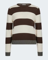 Contrast Stripe Crew in Pluto Mozzarella