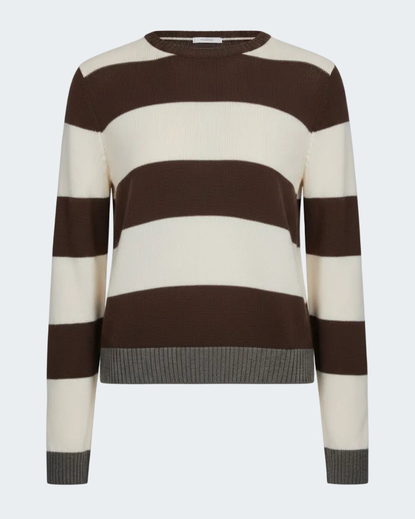 Contrast Stripe Crew in Pluto Mozzarella