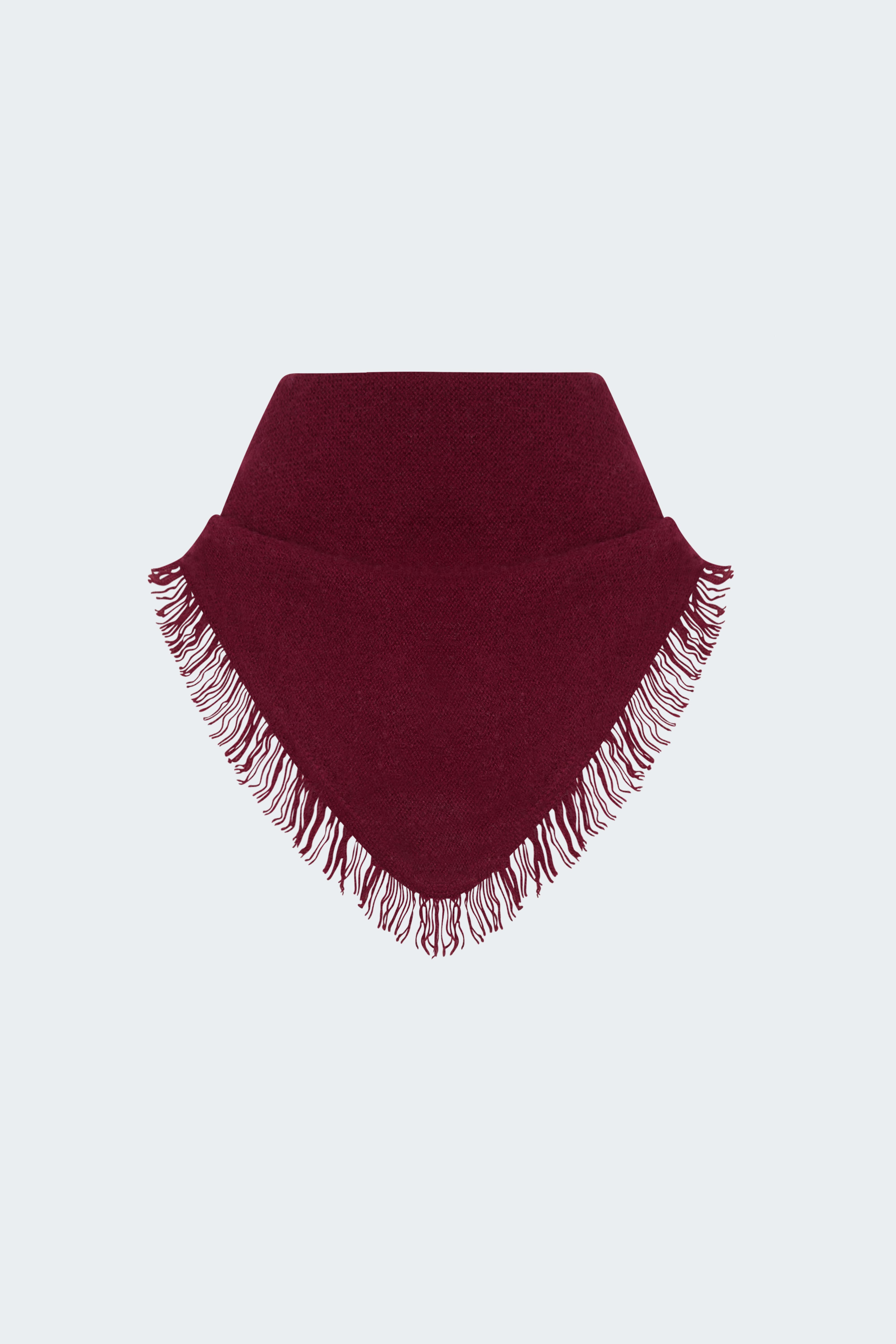 Triangle Distressed Scarf in Burgundy