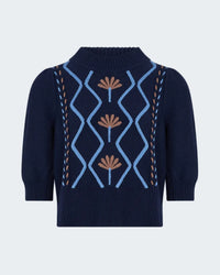 Addy Sweater in Floral Cables