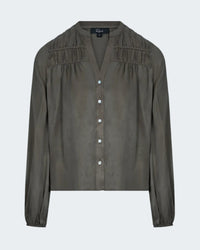 Cadence Top in Washed Olive
