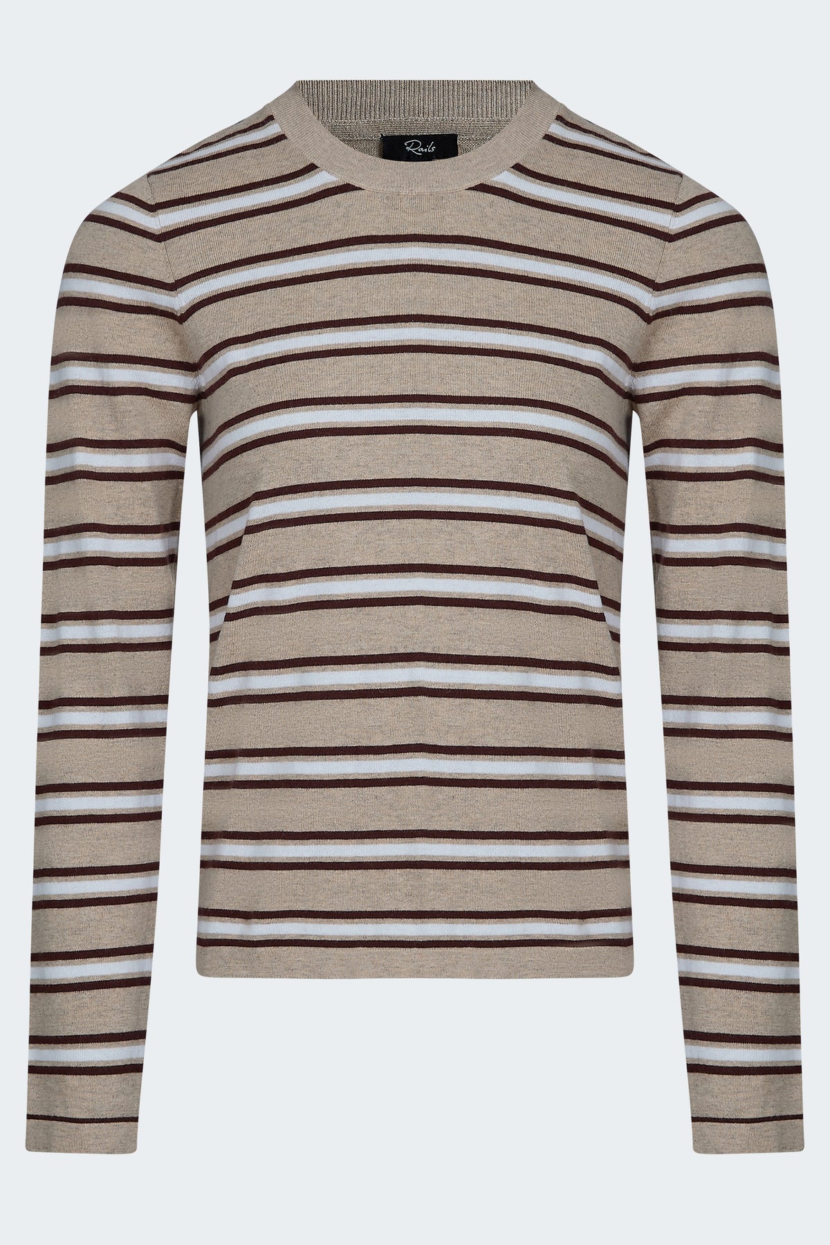 Davie T-Shirt in Heather Oat Stripe
