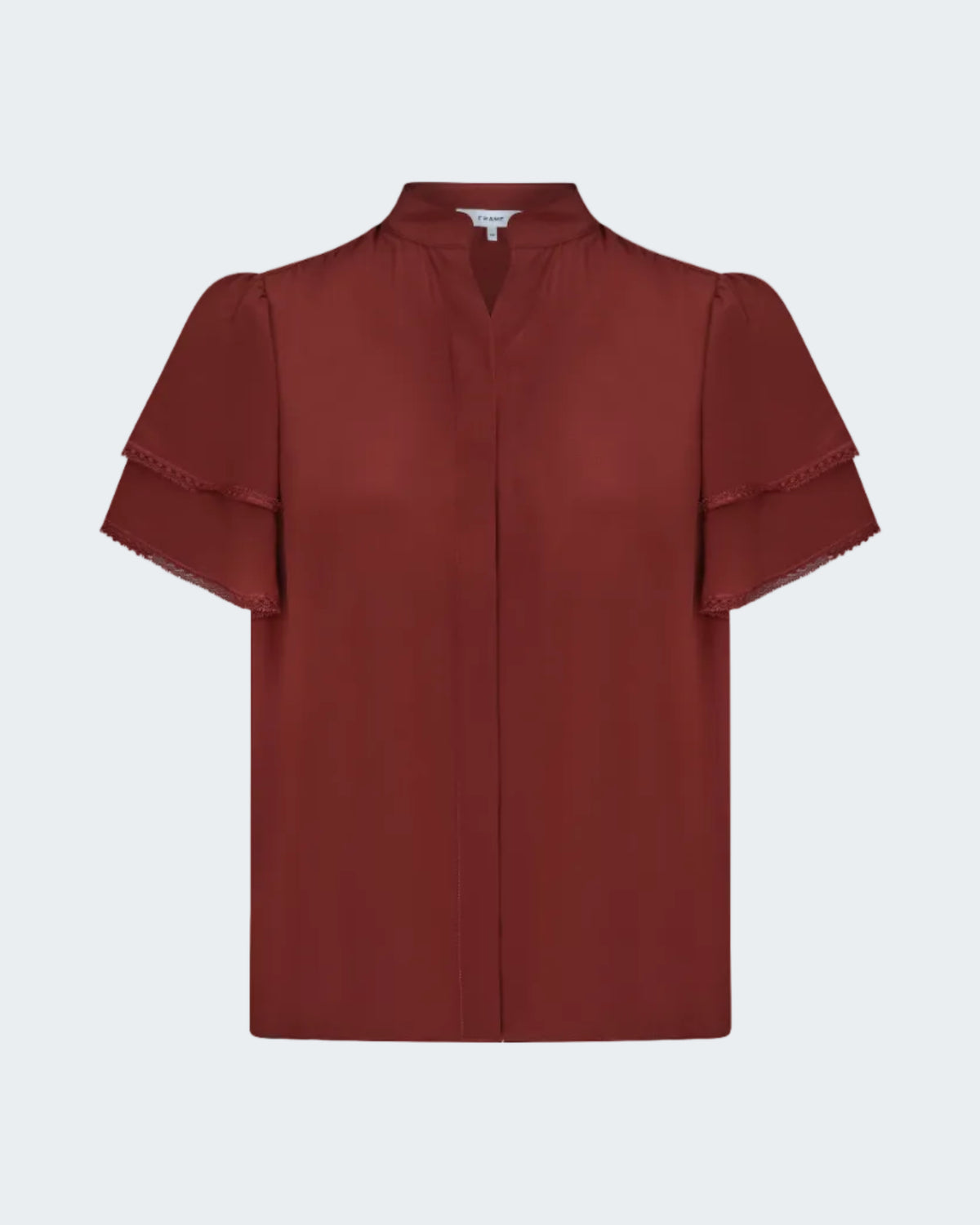The Silk Arcadia Blouse in Paprika