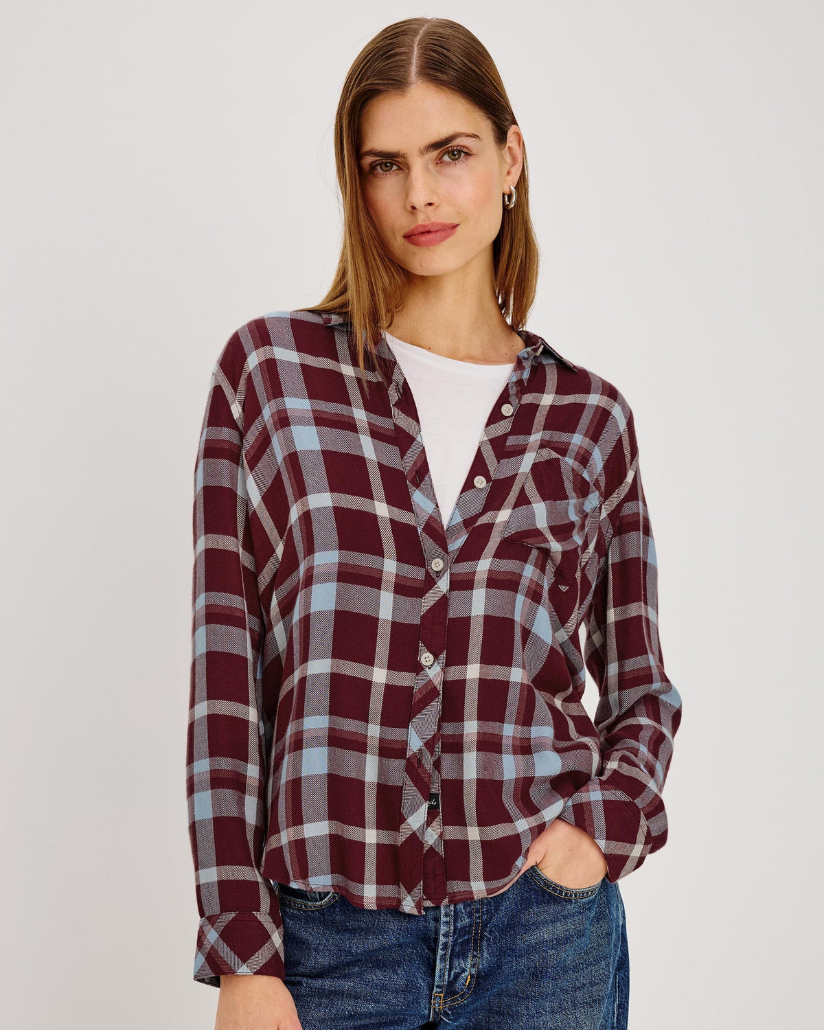 Hunter Shirt in Plum Cream