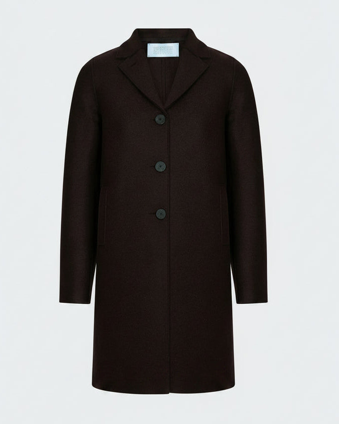 Boxy Coat in Bordeaux