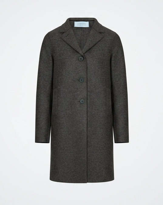 Boxy Coat in Brown Grey