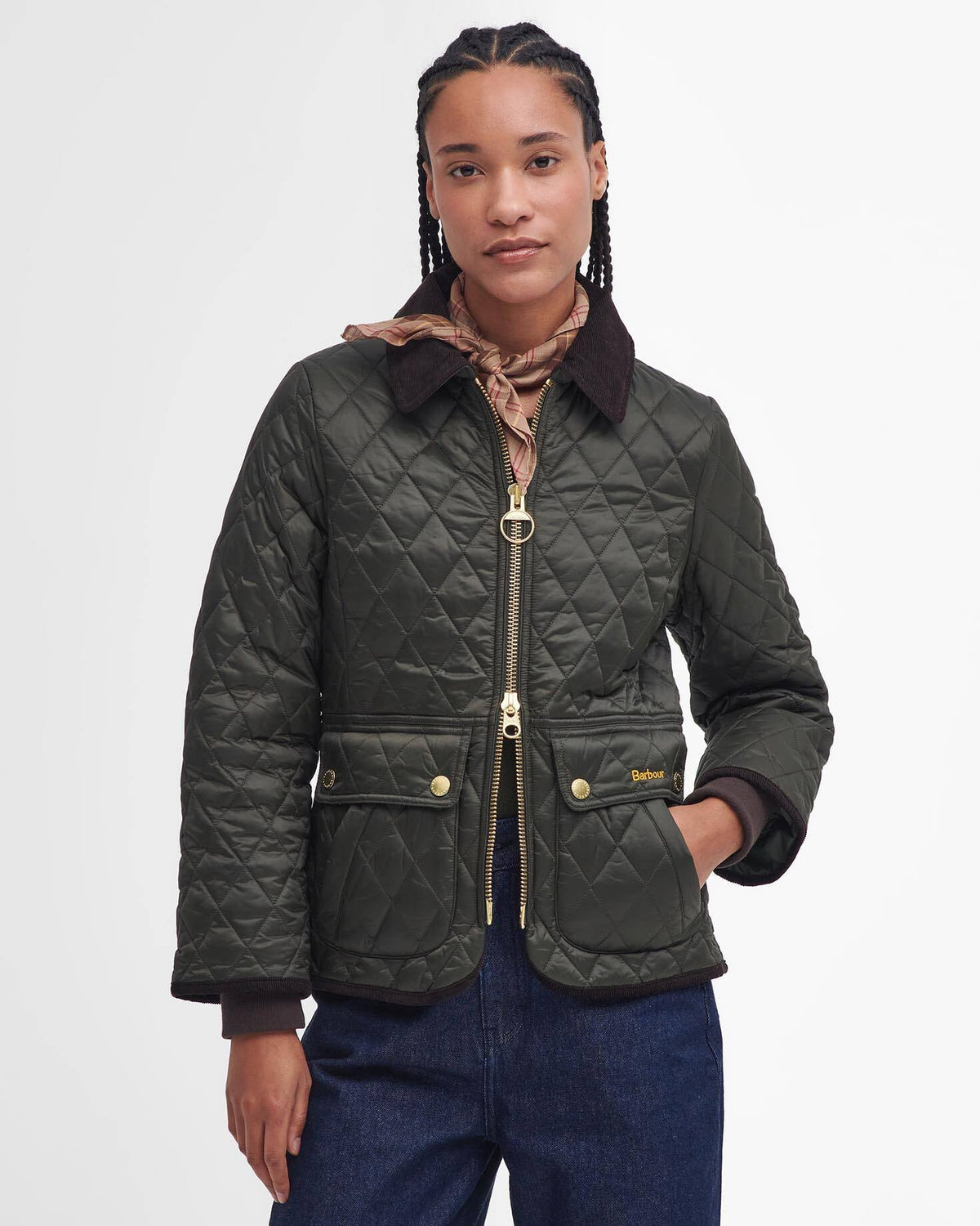 Fitted Beadnell Jacket in Sage Ancient