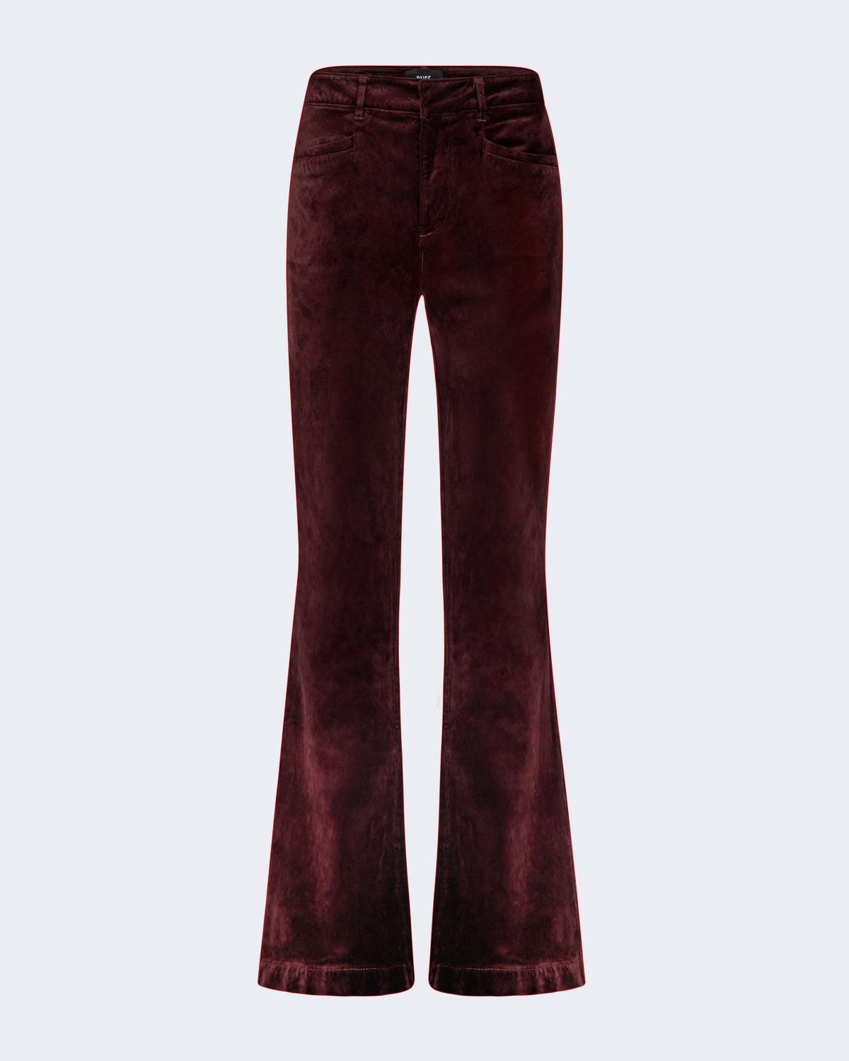 Clean Front High Rise Laurel Canyon in Burgundy Velvet