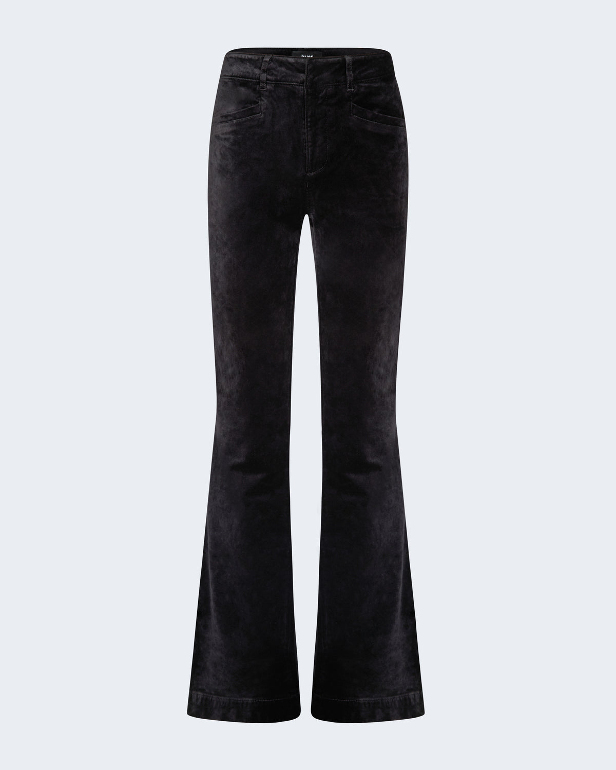 Clean Front High Rise Laurel Canyon Jean in Black Velvet