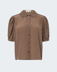 Prim Silk Blouse in Olive