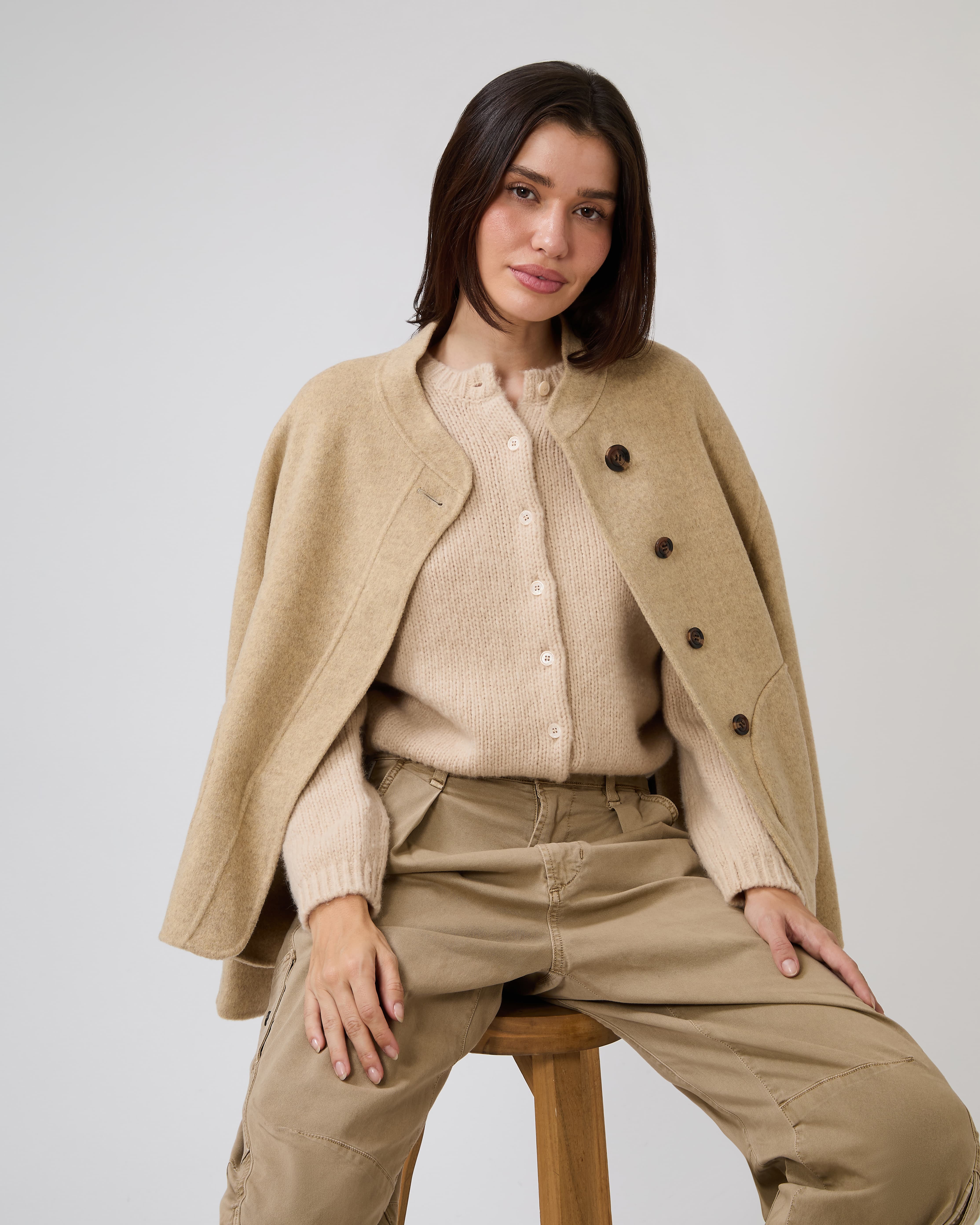 Windsor Jacket in Beige Chine
