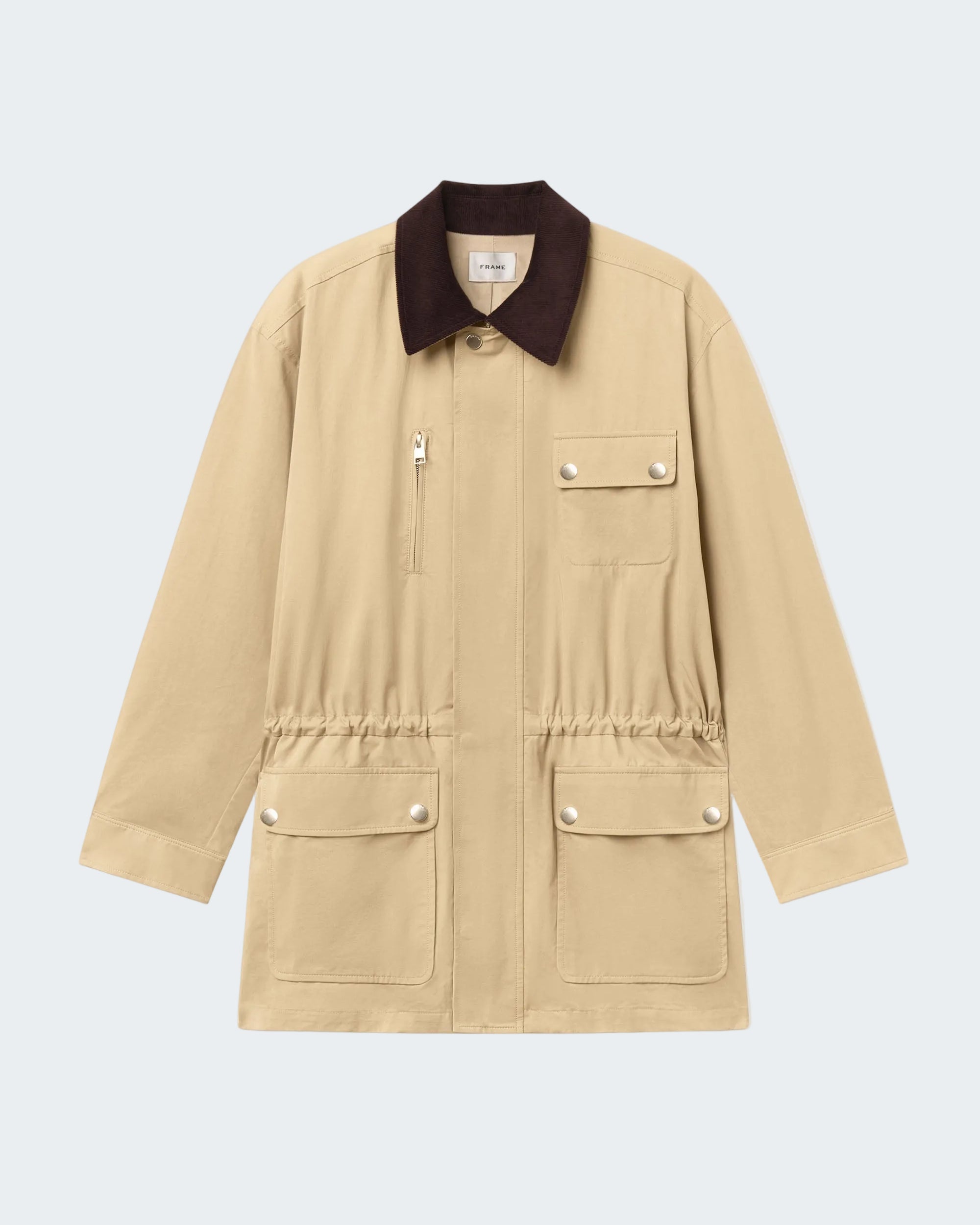 Twill Safari Jacket in Khaki