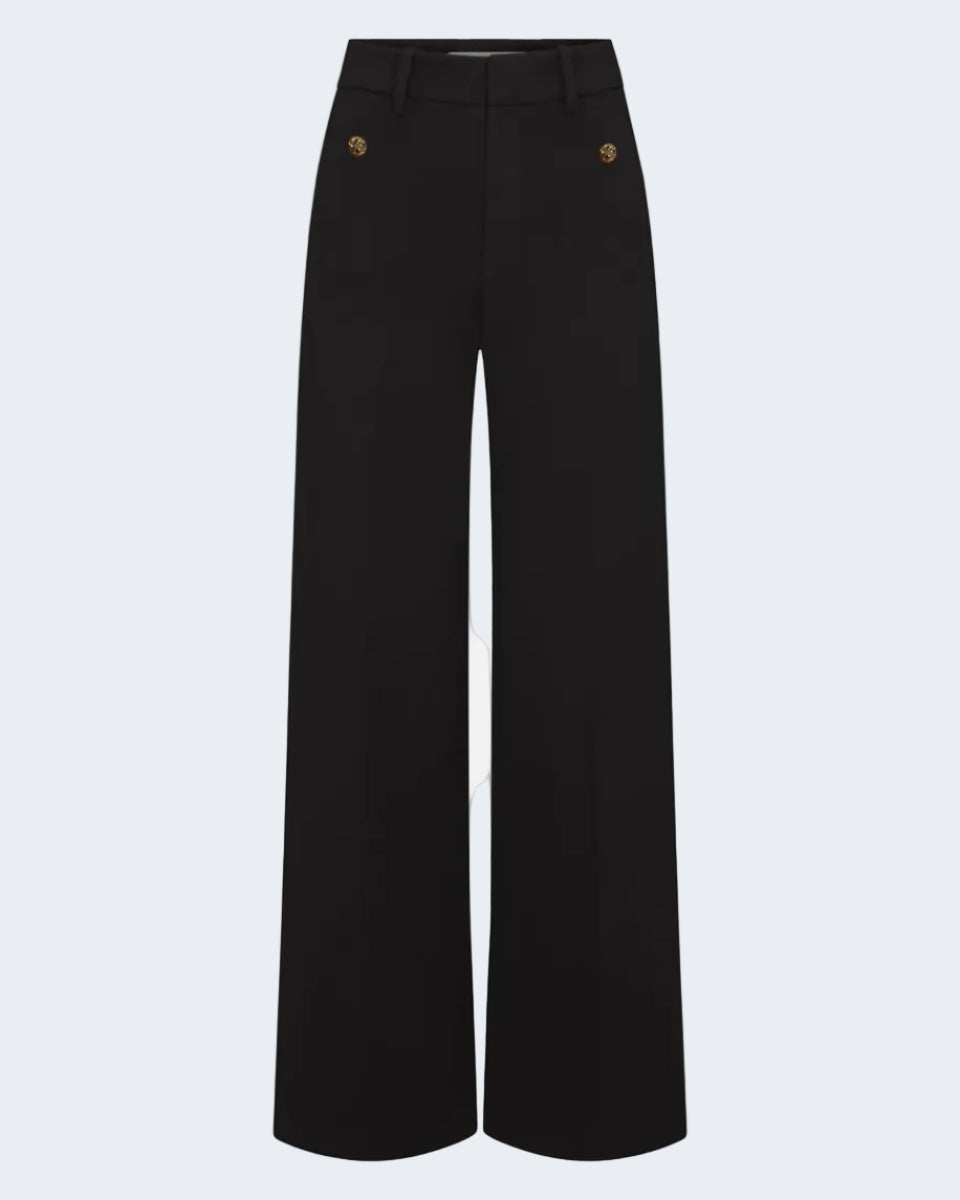 Slim Palazzo Trouser in Black