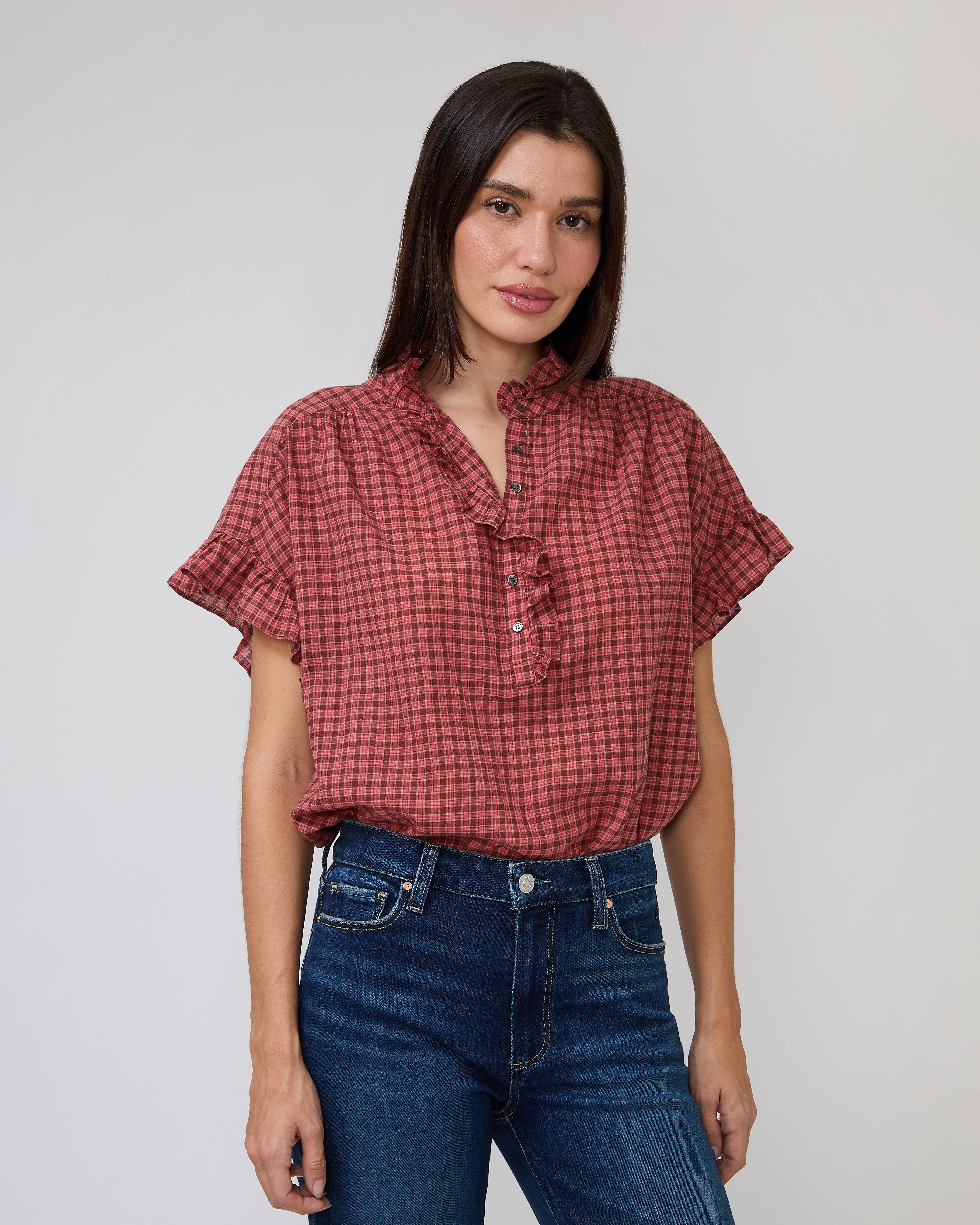 Brie Top in Cocoa Berry