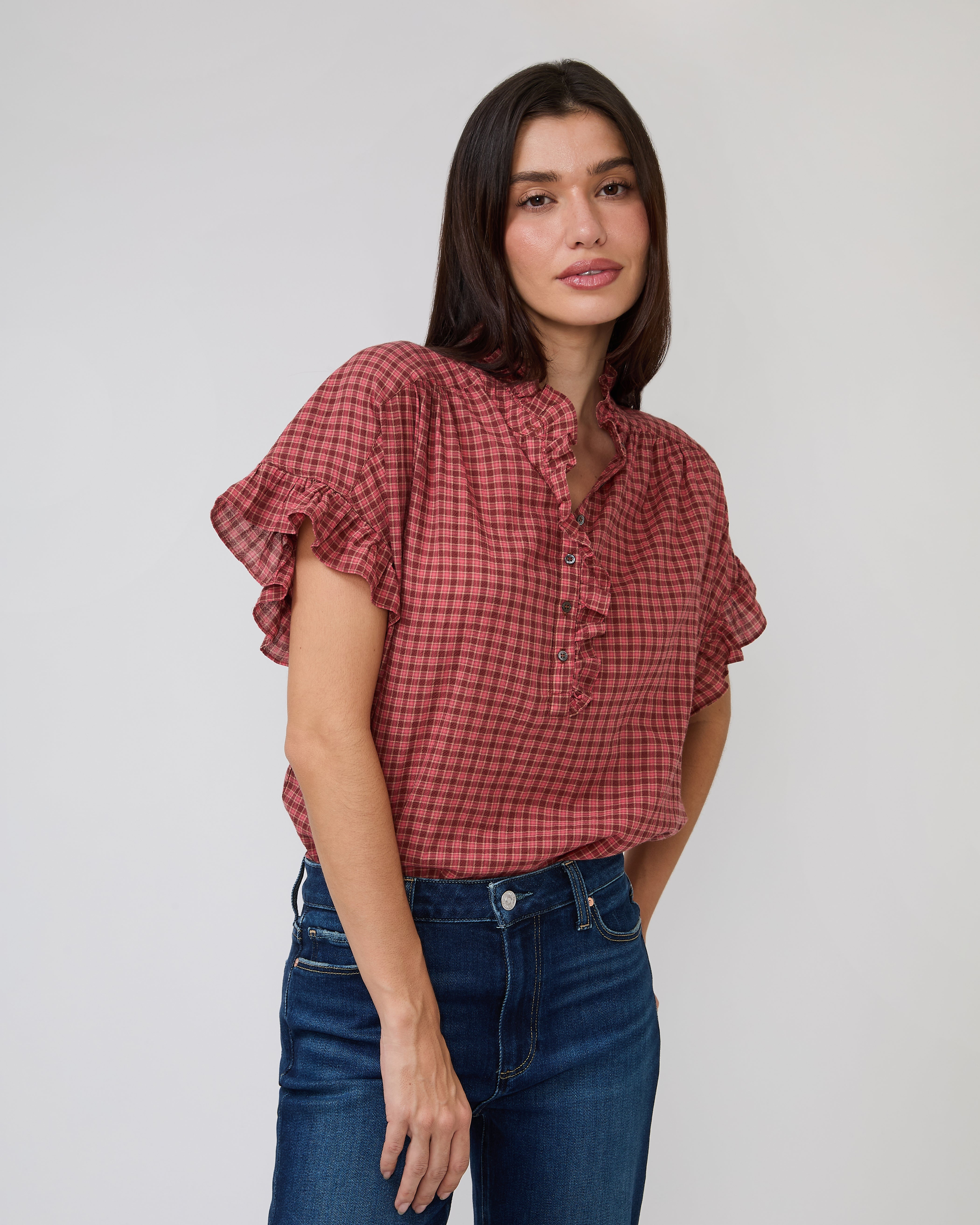 Brie Top in Cocoa Berry