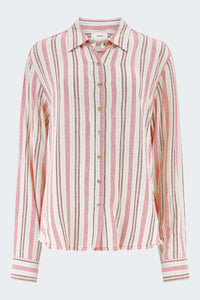 Bowie Shirt in Pink Stripe