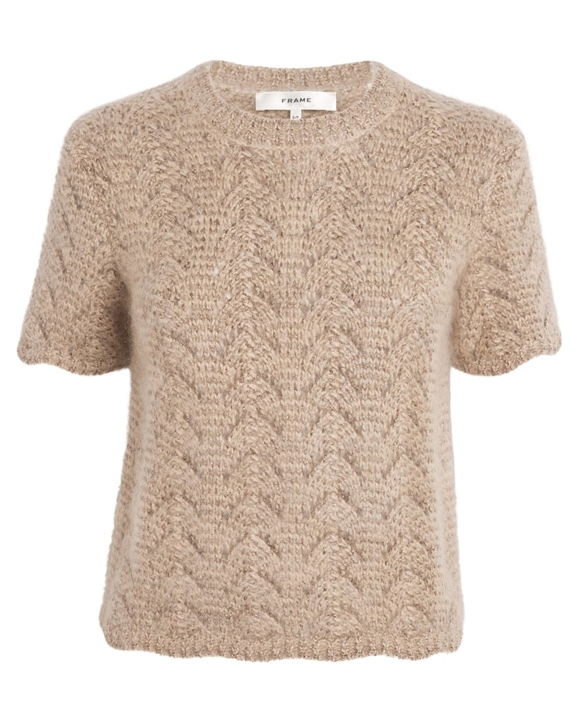 The Lurex Cashmere Sweater in Oatmeal