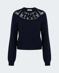 The Gathered Sweater in Navy
