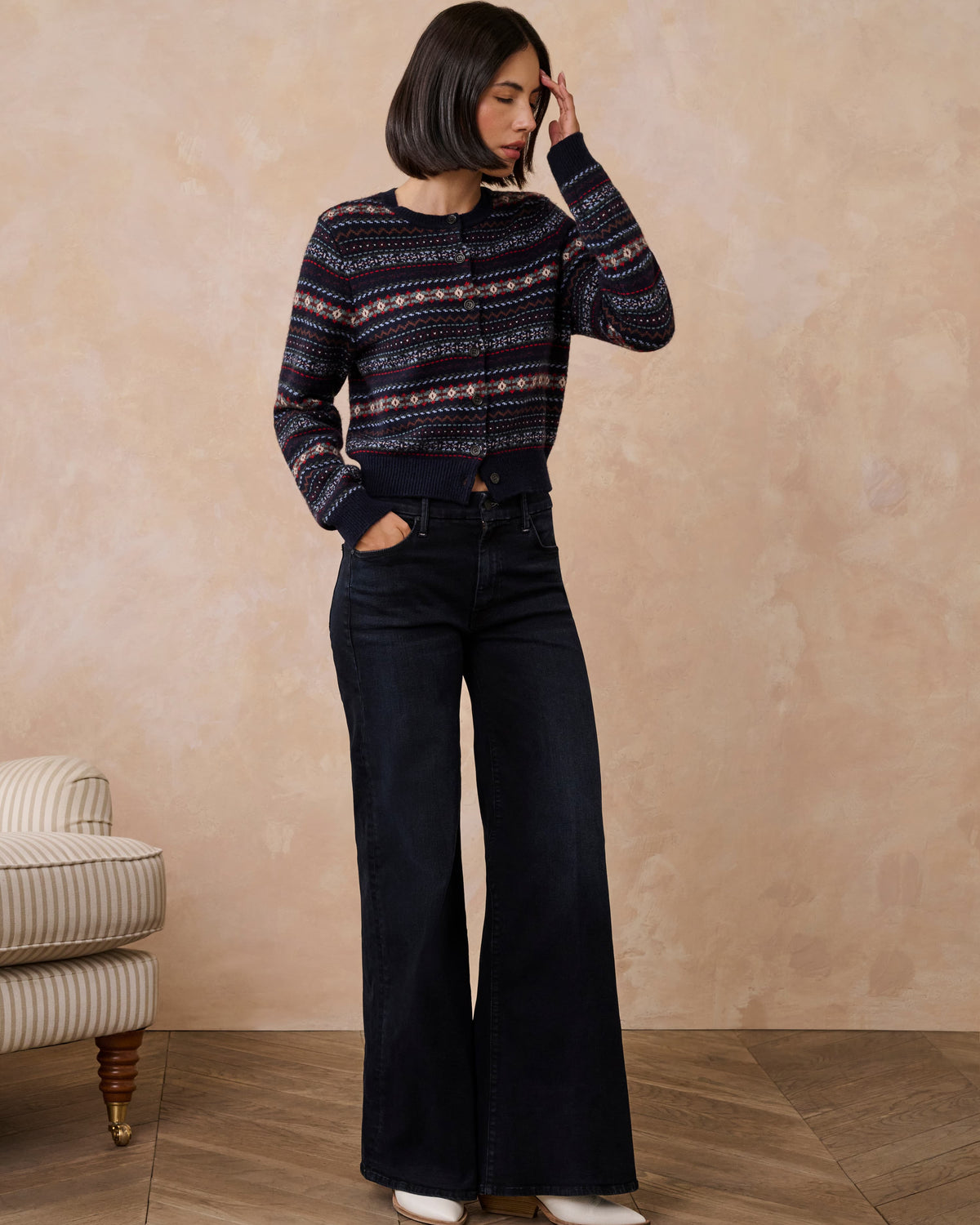 Annina High Rise Wide Leg in Inky Rinse